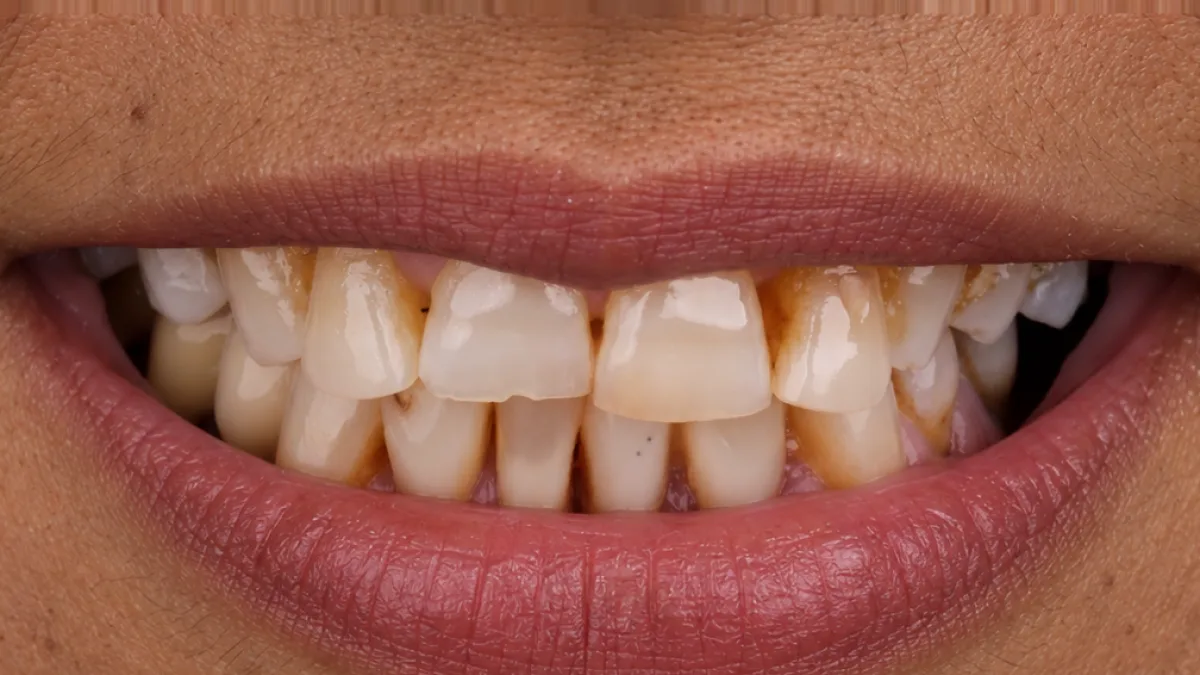 Real Delta Smile Center Miami patient: smile before porcelain veneers