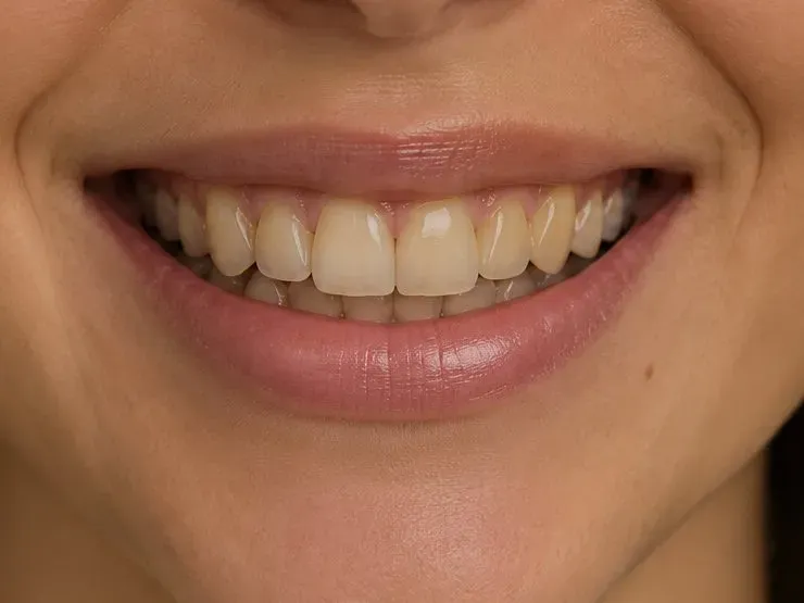 Simulación ilustrativa de Delta Smile Center Miami: sonrisa antes de carillas